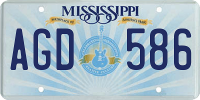 MS license plate AGD586
