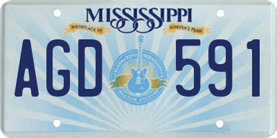 MS license plate AGD591