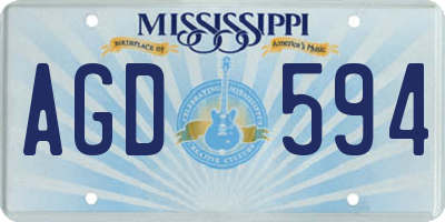 MS license plate AGD594
