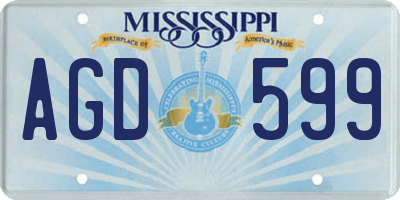 MS license plate AGD599