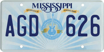 MS license plate AGD626