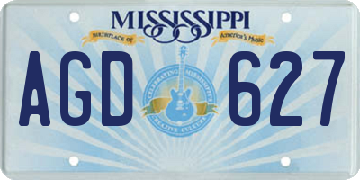 MS license plate AGD627