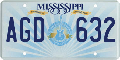 MS license plate AGD632