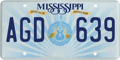 MS license plate AGD639