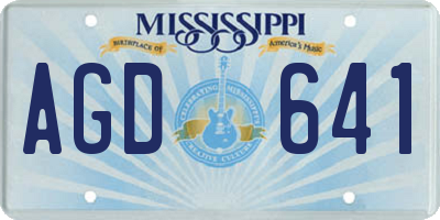 MS license plate AGD641