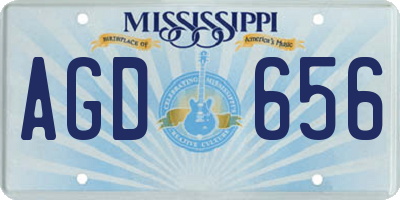 MS license plate AGD656