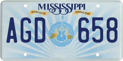 MS license plate AGD658
