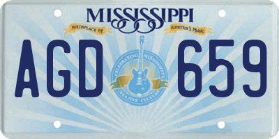 MS license plate AGD659