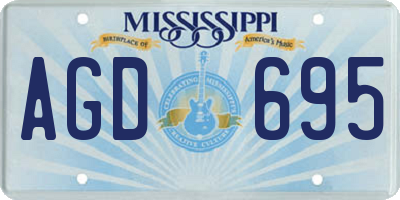 MS license plate AGD695