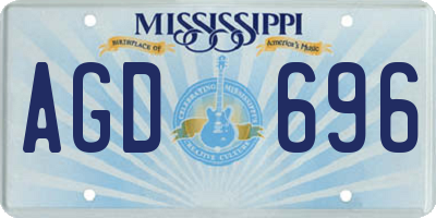 MS license plate AGD696