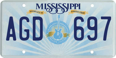MS license plate AGD697