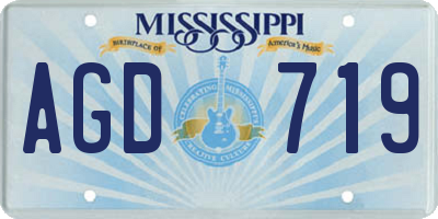 MS license plate AGD719