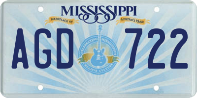 MS license plate AGD722