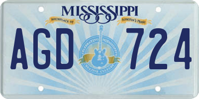 MS license plate AGD724