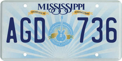 MS license plate AGD736