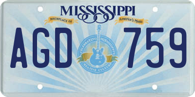 MS license plate AGD759