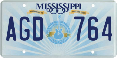 MS license plate AGD764
