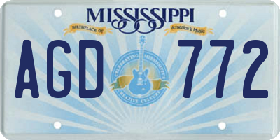 MS license plate AGD772