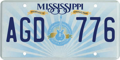 MS license plate AGD776