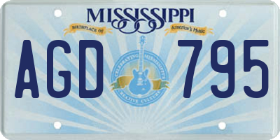 MS license plate AGD795