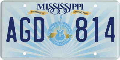 MS license plate AGD814
