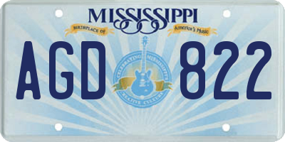 MS license plate AGD822