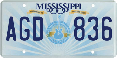 MS license plate AGD836