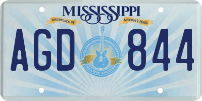 MS license plate AGD844