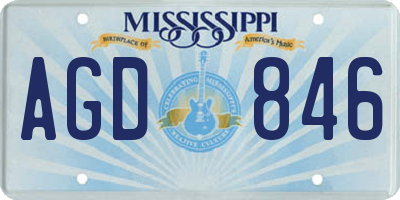 MS license plate AGD846