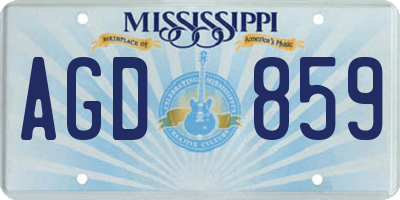 MS license plate AGD859
