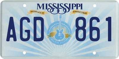 MS license plate AGD861