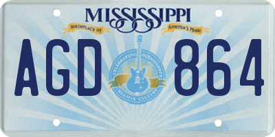 MS license plate AGD864