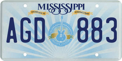 MS license plate AGD883