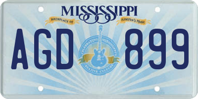 MS license plate AGD899