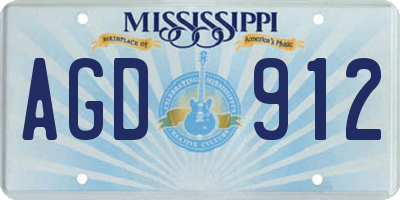 MS license plate AGD912