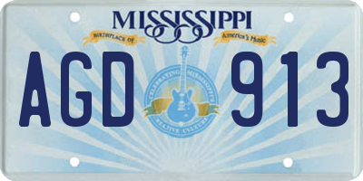 MS license plate AGD913