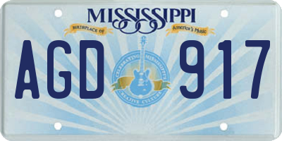 MS license plate AGD917