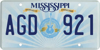 MS license plate AGD921