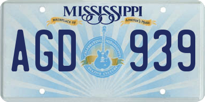 MS license plate AGD939
