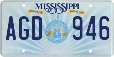 MS license plate AGD946