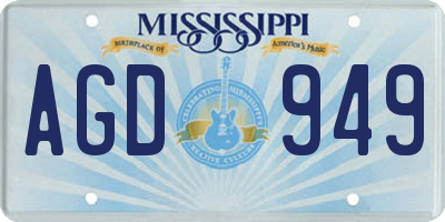 MS license plate AGD949
