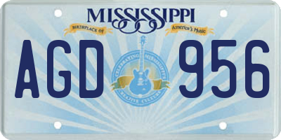 MS license plate AGD956