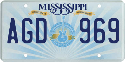 MS license plate AGD969