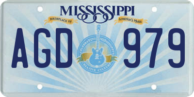MS license plate AGD979