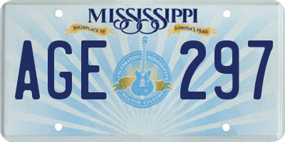 MS license plate AGE297