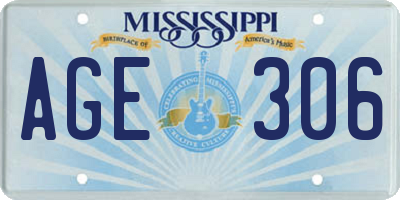 MS license plate AGE306