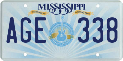 MS license plate AGE338