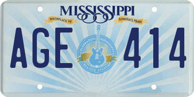 MS license plate AGE414