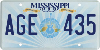 MS license plate AGE435