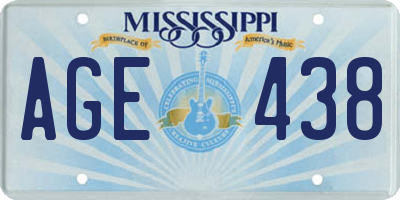 MS license plate AGE438